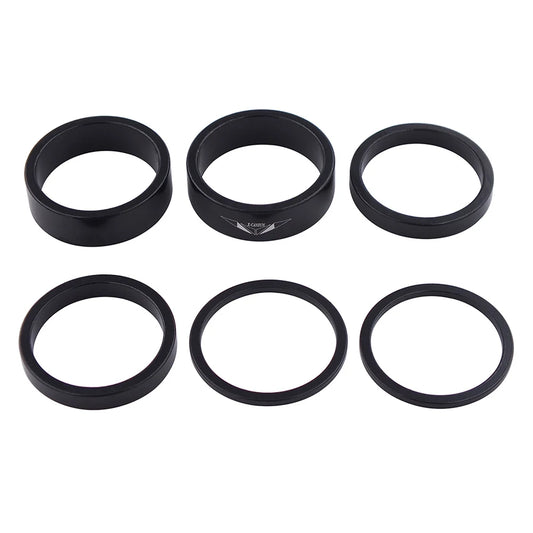 6Pcs Bike Headset Ring 2/5/10mm Bicycle Headset Spacer Bicycle Washer Spacing Pad Aluminum Alloy for 28.6mm Front Fork Bike
