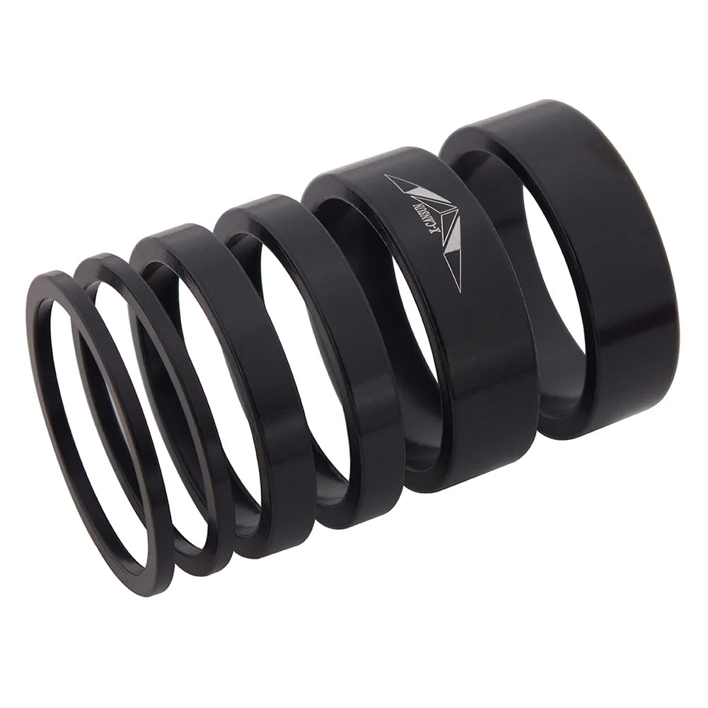 6Pcs Bike Headset Ring 2/5/10mm Bicycle Headset Spacer Bicycle Washer Spacing Pad Aluminum Alloy for 28.6mm Front Fork Bike