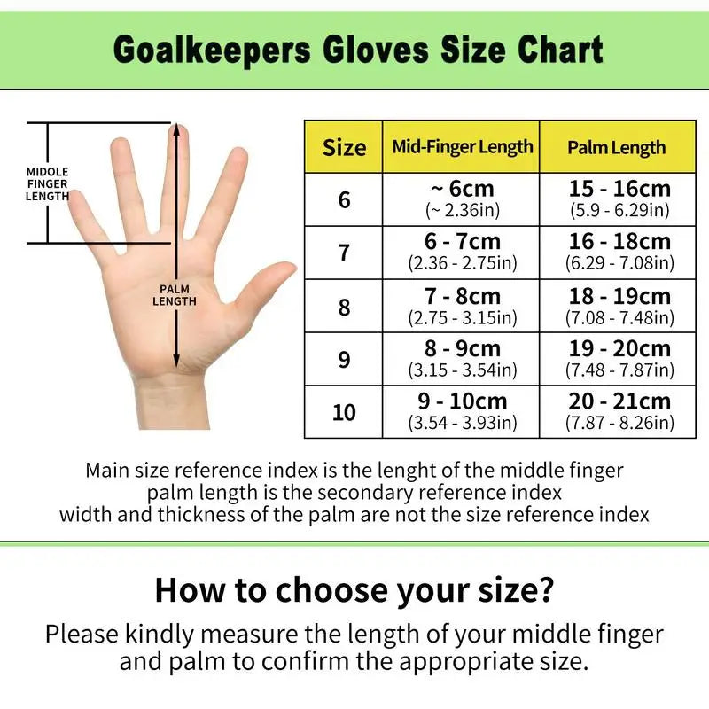 6 -10 Yards Children's Football Goalkeeper Gloves Professional Sports Equipment Adult Training Men's Kids Soccer Latex Gloves