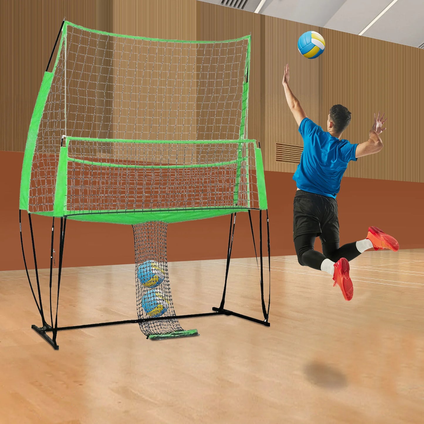Adjustable Volleyball Training Net Nylon Trainer Equipment Net For Tennis/Badminton/Volleyball Practice