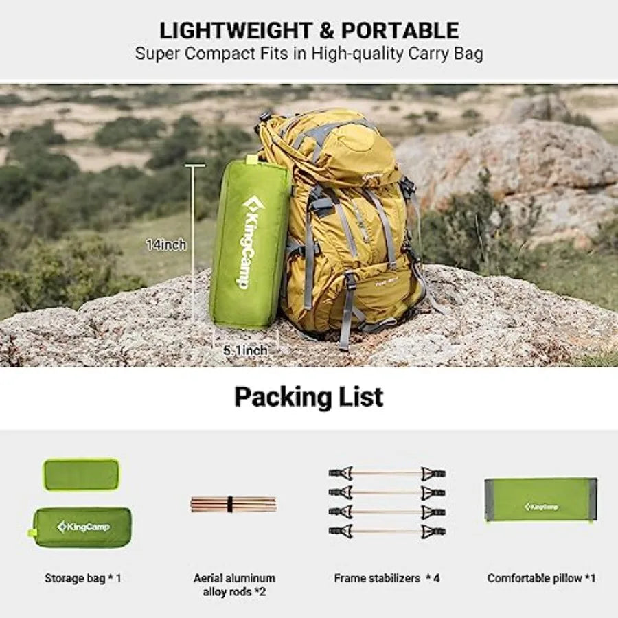 Camping Cot Folding Portable Heavy Duty Ultralight Cots for Adults Camping Tent Hiking Backpacking Mountaineering Travel Indoor
