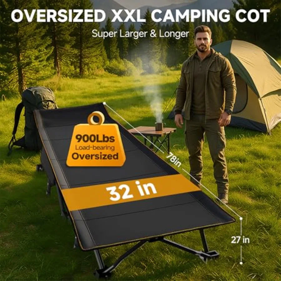 Camping Cot for Adults Folding Sleeping Cot with Mattress 500 lb Capacity Heavy Duty Outdoor Folding Sleeping Bed Portable Cot