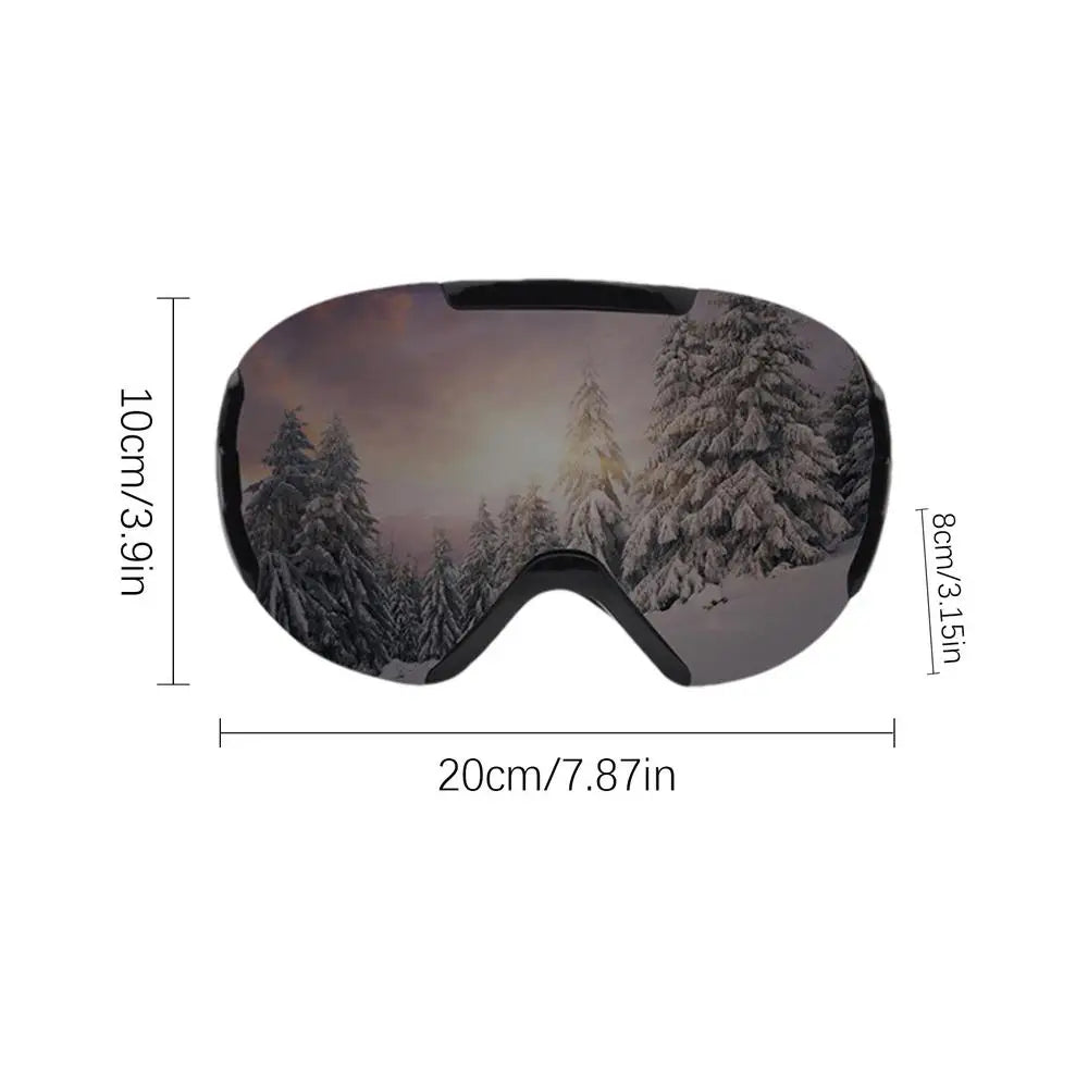 Snowboard Goggles Over Glasses Men Anti-Fog Cold Weather Goggles TPU Frame Anti-Fog Cold Weather Goggles Winter Snow Sports
