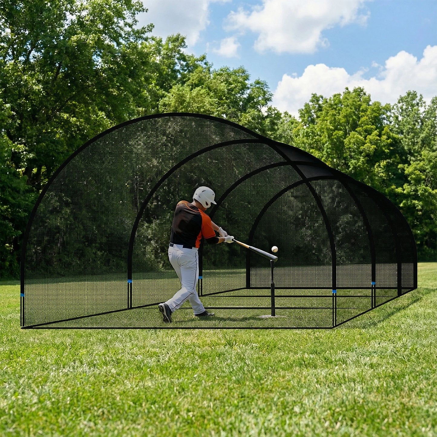 30FT Golf Softball Baseball Net for Backyard Portable Baseball & Softball Batting Cage for Practice Hitting Equipment