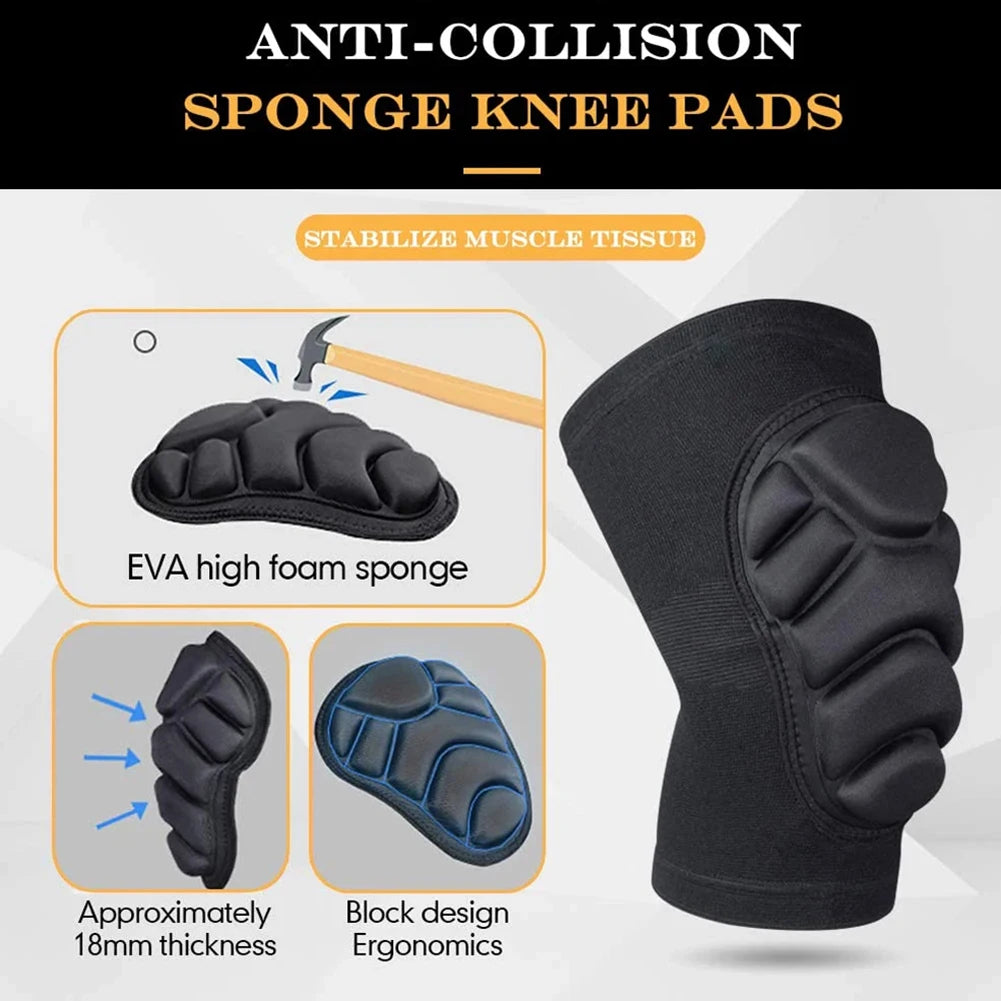 1 Pair Unisex Knee Pads Construction Work Thickened Sponge Sports Kneepad for Fitness Basketball Volleyball Leg Brace Protector
