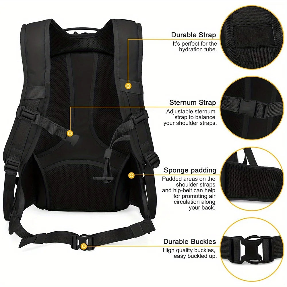Tactical Molle Backpack, Large Capacity EDC Hiking Backpack,Multi Functional Outdoor Sports Backpack Suitable for Mountaineering