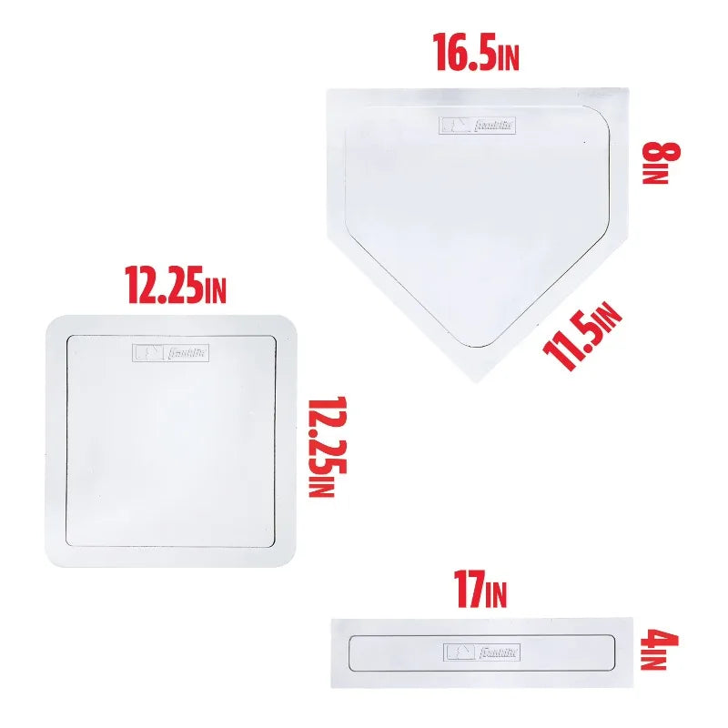 Sports Baseball Base + Plate Set - Throw Down Baseball + Kickball Rubber Bases