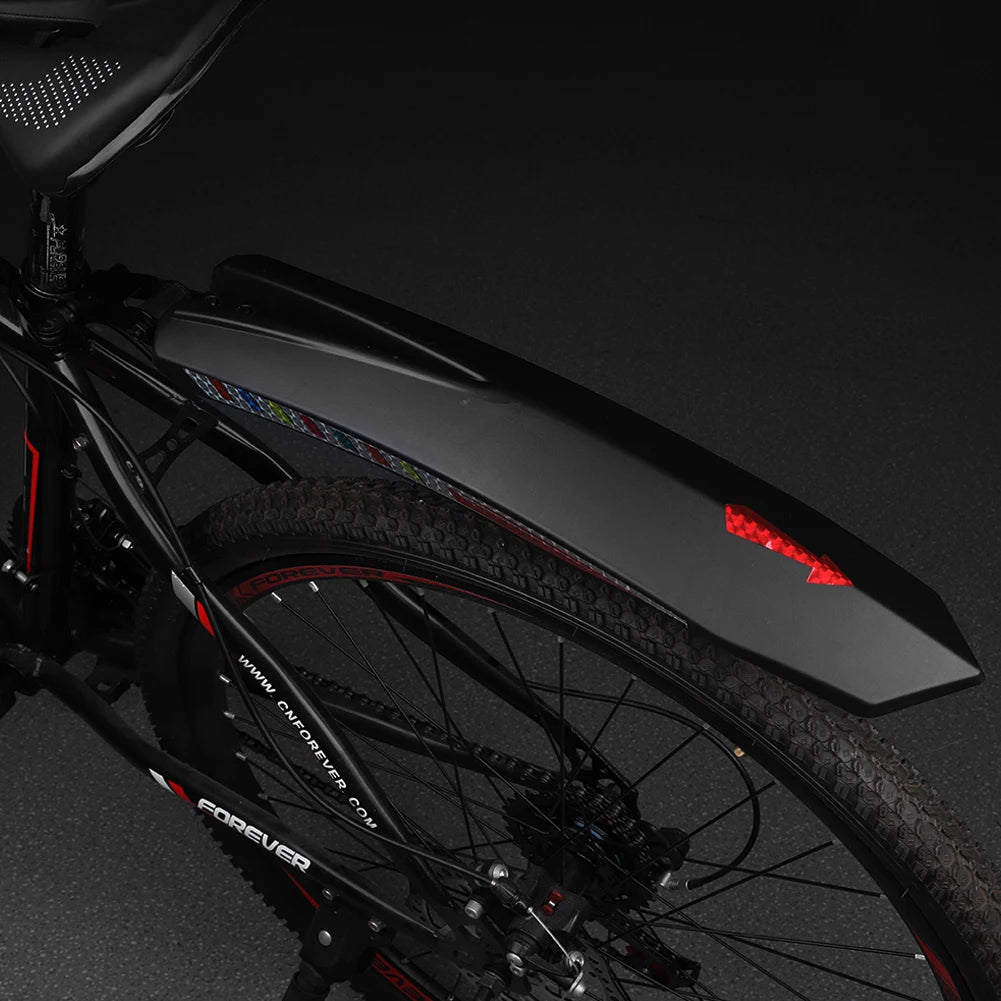 2Pcs Bicycle Splash Fenders with Reflective Stickers Bike Mudguard Front Rear Mud Guard Universal Mud Flaps Cycling Accessories
