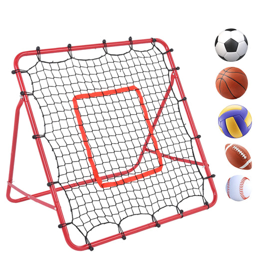 Soccer Rebounder Net Portable 39*39inches Foldable Backyard Soccer Goal Target Net Kick Trainer for Practicing,Volleying,Bumping