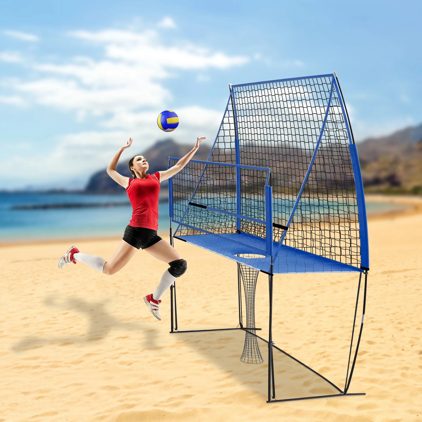 Adjustable Volleyball Training Net Nylon Trainer Equipment Net For Tennis/Badminton/Volleyball Practice