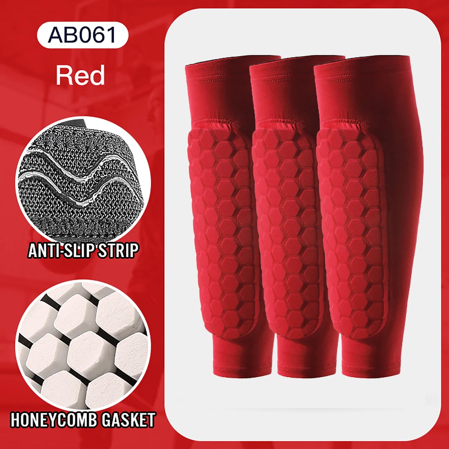 1/3 Pcs Leg Sleeves Shin Guards Shockproof Honeycomb Nylon Support Sock Shin Protector Soccer Gear Soccer Shields Sports Legging