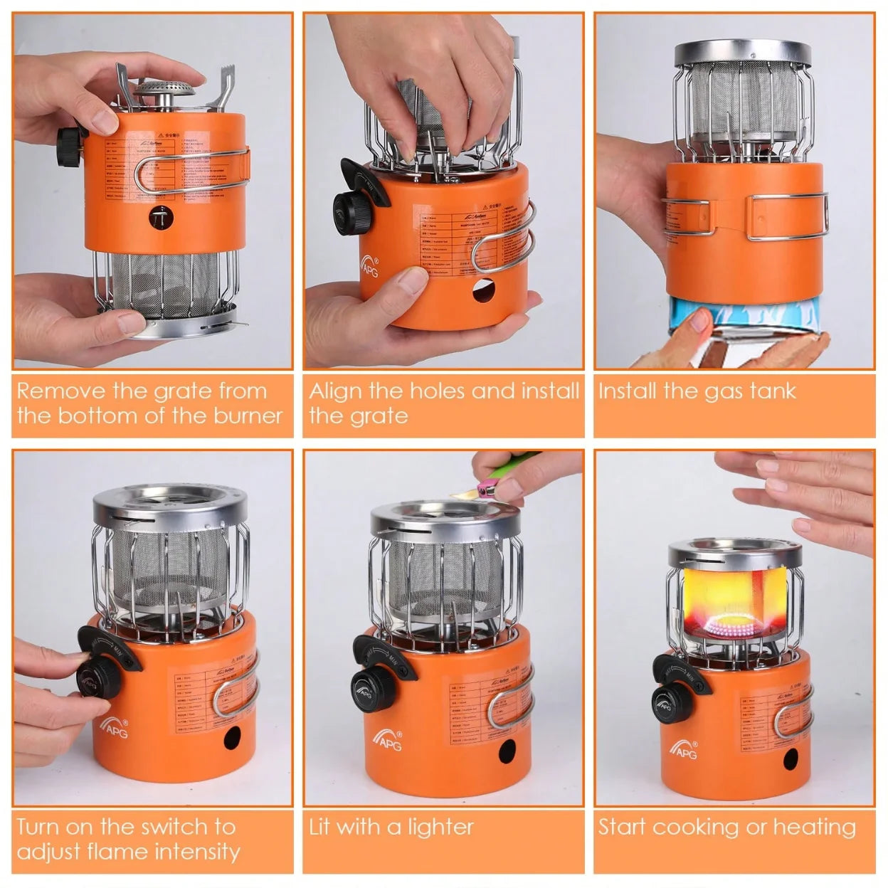 2 in 1 Portable Propane Heater Stove Pro – Outdoor Camping Gas Stove for Ice Fishing, Backpacking, Hiking, Hunting, Survival & Emergency