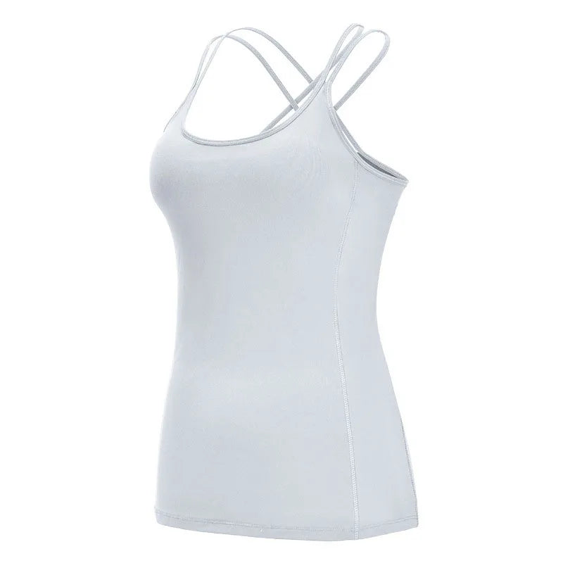 Yoga Vest Women Gym Sports Crop Top Workout Breathable Tank Top Female Padded Sports Bra Running Underwear Fitness Yoga Shirts