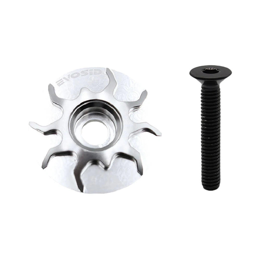 Bicycle Headset Cap with Screw Bike Stem Cover Aluminium Alloy Bike Headset Cover for Fork Head Tube Cycling Accessories