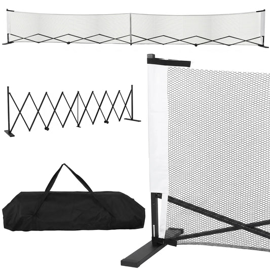 Stable Pickleball Metal Frame with Wheels Pickle Balls Net Set System Aluminum Alloy 22ft for Backyards Driveways & Garages