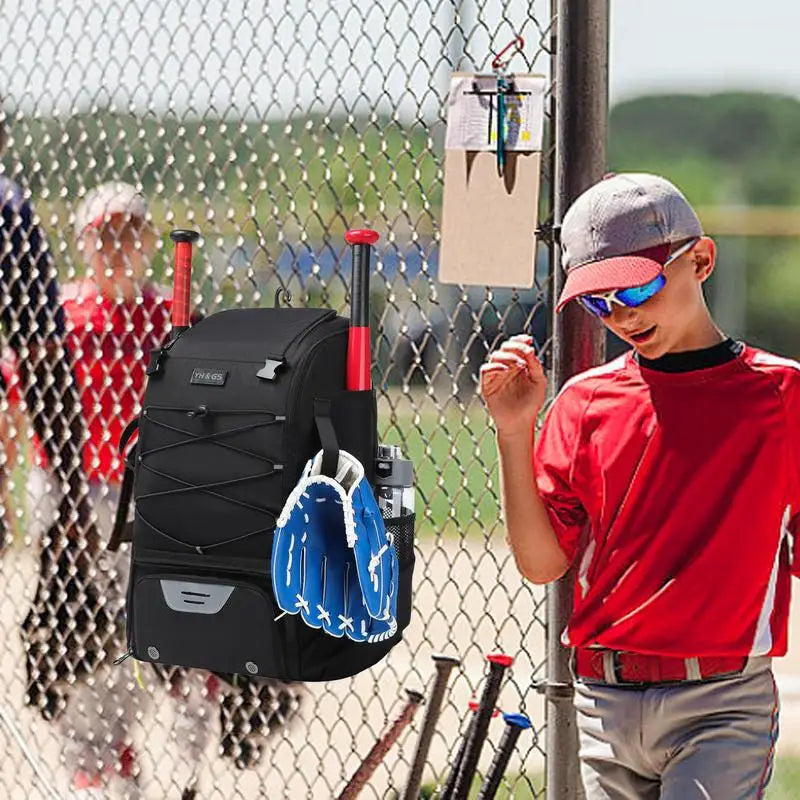 Baseball Equipment Bag Baseball Backpack with Shoe Compartment Softball Bat Bag for Youth Lightweight Softball Bat Backpack