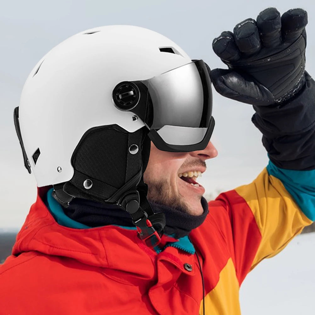 Snowboard Helmet with Goggles Skiing Helmet ABS Shell Protective EPS Foam Snow Helmet for Men Women and Youth