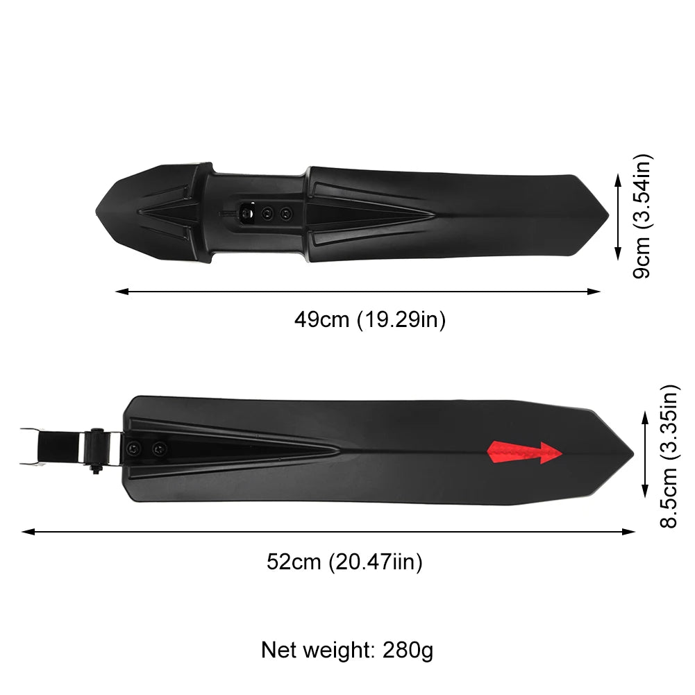 2Pcs Bicycle Splash Fenders with Reflective Stickers Bike Mudguard Front Rear Mud Guard Universal Mud Flaps Cycling Accessories