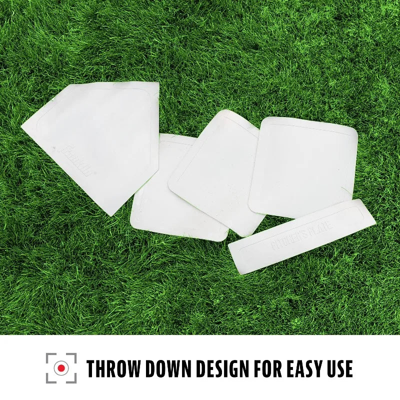 Sports Baseball Base + Plate Set - Throw Down Baseball + Kickball Rubber Bases