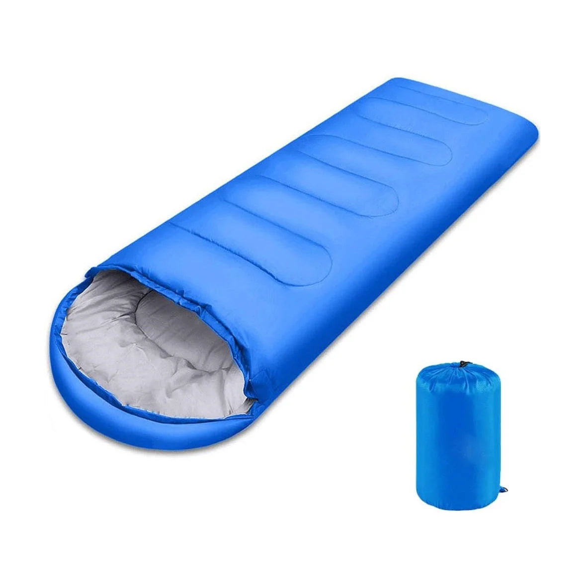 Camping Sleeping Bag Envelope Cap Spring Summer Autumn Outdoor Hiking Travel Bag Single Sleeping Warm Bag 210*75CM 5-20 Degree