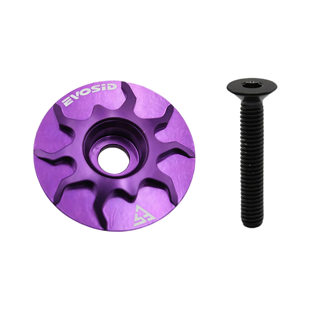 Bicycle Headset Cap with Screw Bike Stem Cover Aluminium Alloy Bike Headset Cover for Fork Head Tube Cycling Accessories