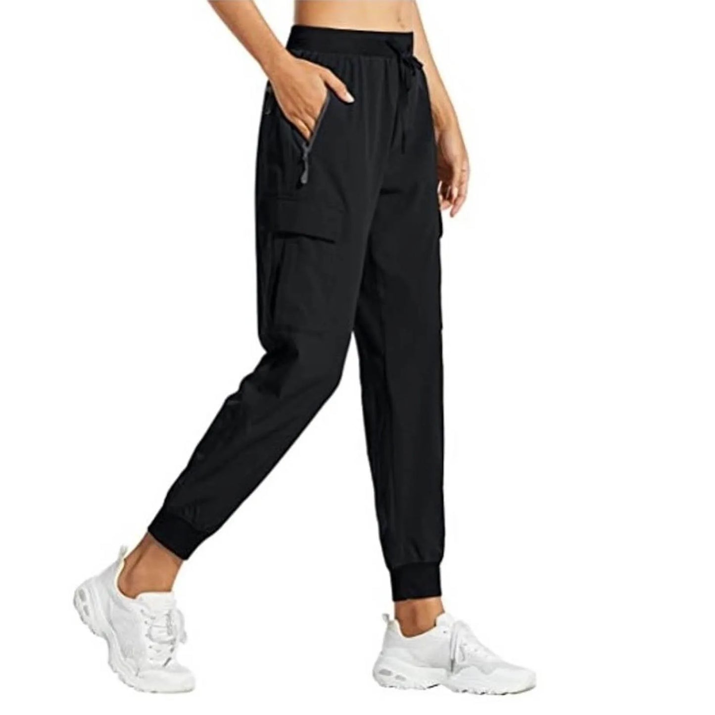 Women'S Cargo Trousers Soild Bunched Feet Sweatpant Lightweight Hiking Pants Athletic Workout Jogging Pants Pockets брюки