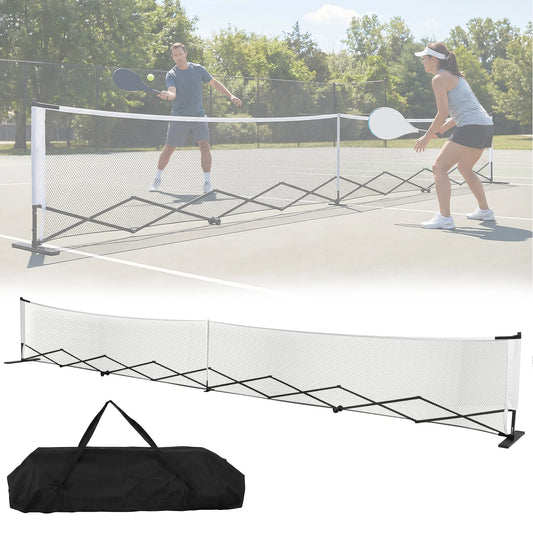 Pickle Balls Net Set System with Wheels Pickleball Training Netting Aluminum Alloy 22ft for Backyards Driveways & Garages